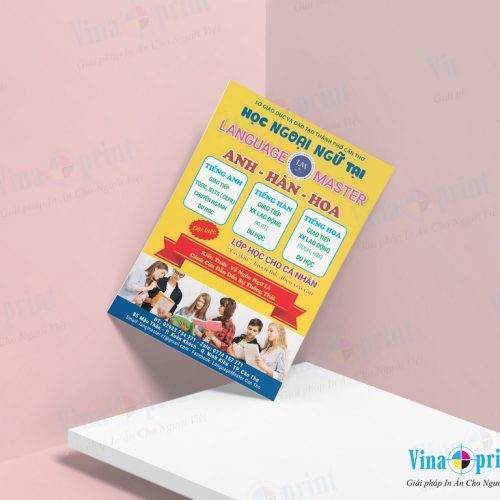 Mẫu tờ rơi quảng cáo lớp học ngoại ngữ