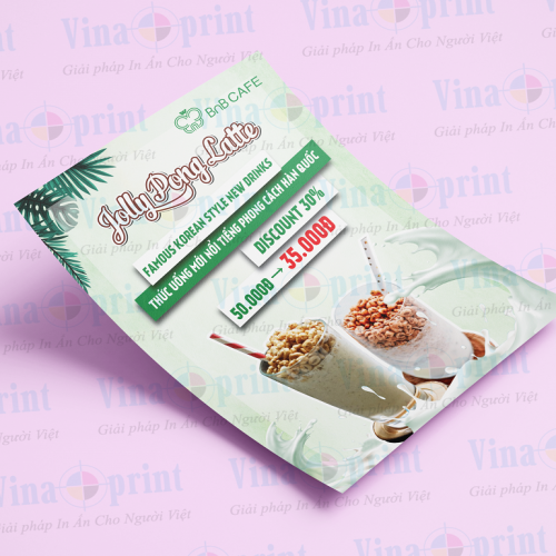 Mẫu tờ rơi cửa hàng jolly pong latte