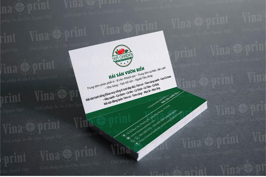 Name Card Hải sản vườn biển Sea Garden