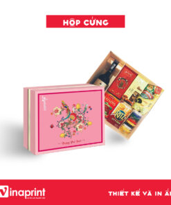 Mẫu hộp cứng set quà Rượu Bánh