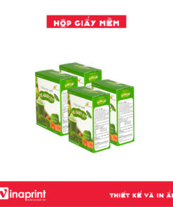 Mẫu hộp giấy mềm đựng Cốm Rau Xanh