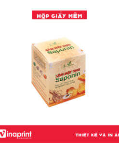 Mẫu hộp giấy mềm đựng Sâm Mật Ong Saponin