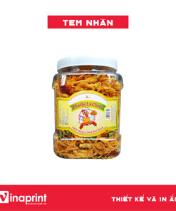 Mẫu tem nhãn trên khô gà lá chanh