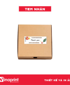 Mẫu tem nhãn hộp giấy handmade