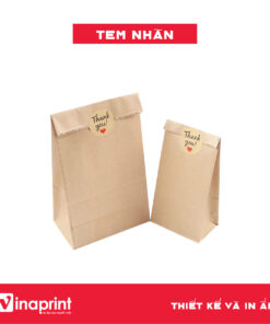 Mẫu tem nhãn trên túi giấy carton