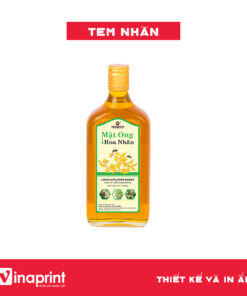 Mẫu tem nhãn trên chai mật ong Hoa Nhãn