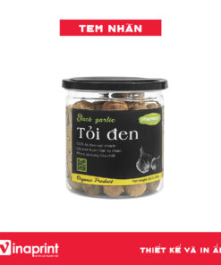 Mẫu tem nhãn trên hộp tỏi đen